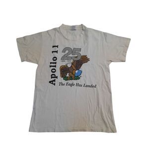 Apollo 11 1969-1994 25th Anniversary Single Stitch T-Shirt White Medium RARE
